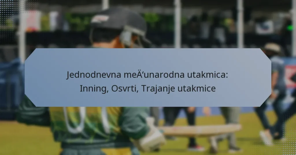 Jednodnevna međunarodna utakmica: Inning, Osvrti, Trajanje utakmice