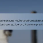 Jednodnevna međunarodna utakmica: Kontroverze, Sporovi, Promjene pravila