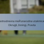 Jednodnevna međunarodna utakmica: Okrugli, Inningi, Pravila