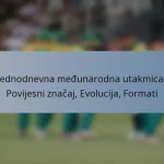 Jednodnevna međunarodna utakmica: Povijesni značaj, Evolucija, Formati