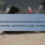Jednodnevna međunarodna utakmica: Powerplay, ograničenja u polju, strategije