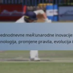 Jednodnevne međunarodne inovacije: Tehnologija, promjene pravila, evolucija igre