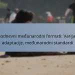 Jednodnevni međunarodni formati: Varijacije, adaptacije, međunarodni standardi