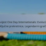 Povijest One Day Internationals: Evolucija, Ključne prekretnice, Legendarni igrači