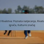 T20 Rivalstva: Poznata natjecanja, Rivalstva igrača, Kulturni značaj