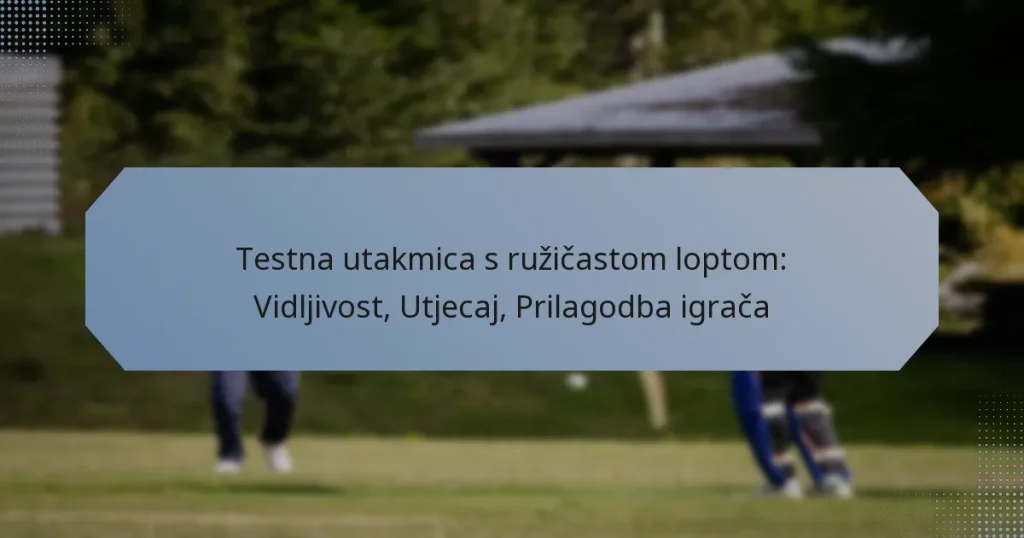 Testna utakmica s ružičastom loptom: Vidljivost, Utjecaj, Prilagodba igrača