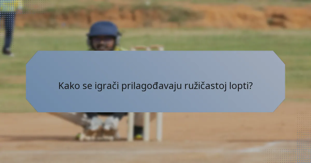 Kako se igrači prilagođavaju ružičastoj lopti?